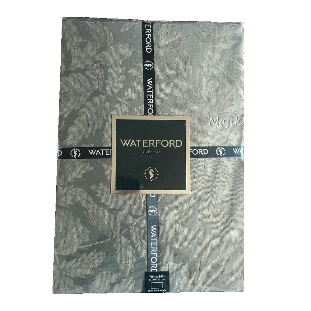 Waterford Luxury Tralee Tablecloth Steel Gray 70x84" Christmas Holiday Easter